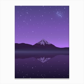 Mountain At Night Canvas Print
