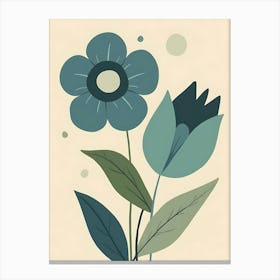 Blue Flowers 1 Canvas Print