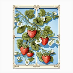 Strawberries Illustration 1 Canvas Print