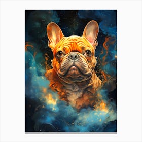 French Bulldog In Space Canvas Print