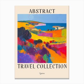 Abstract Travel Collection Poster Cyprus 2 Canvas Print