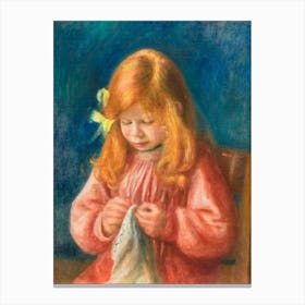 Jean Renoir Sewing (1899–1900), Pierre Auguste Renoir Canvas Print