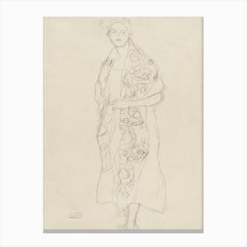 Portrait Of A Woman, Gustav Klimt Canvas Print