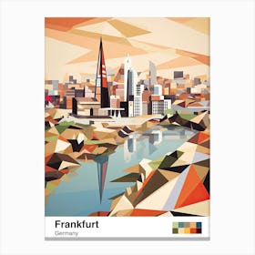 Frankfurt, Germany, Geometric Illustration 3 Poster Canvas Print