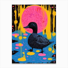Duck Blue & Yellow Collage 2 Canvas Print