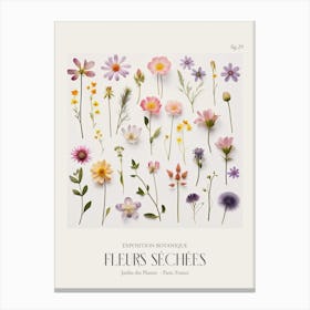 Fleurs Sechees, Dried Flowers Exhibition Poster 29 Canvas Print