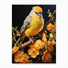 Bird On A Branch Canvas Print