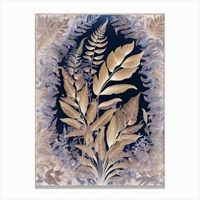 Pattern Poster Blue Star Fern Art Print 1 Canvas Print