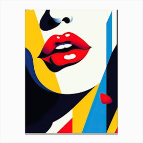 Erotic lips Canvas Print