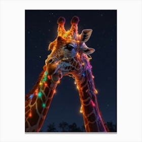 Christmas Giraffes Canvas Art Canvas Print