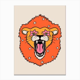 Starry Lion Canvas Print
