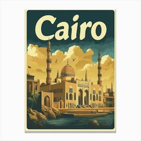 Aihrgdesign A Mid Century Modern Travel Poster For Cairo Show Dd189960 E82f 45ee 88b0 78210f50b3df 2 Canvas Print