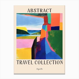 Abstract Travel Collection Poster Anguilla 5 Canvas Print