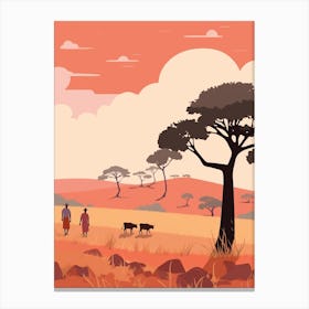 Kenya Travel Illustration Canvas Print