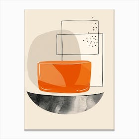 Minimalist Abstract Orange Jelly Canvas Print