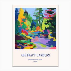 Colourful Gardens Montreal Botanical Garden Canada 3 Blue Poster Canvas Print