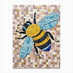 Mosaic Bee 4 Canvas Print