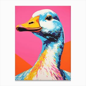 Andy Warhol Style Bird Goose 5 Canvas Print