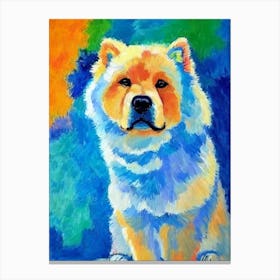 Chow Chow Fauvist Style dog Canvas Print