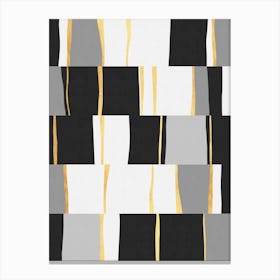 Contemporary gray and gold Canvas Print