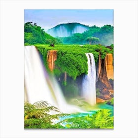 Iguacu Falls Of The North, Brazil Majestic, Beautiful & Classic (1) Canvas Print