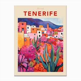Tenerife Spain 2 Fauvist Travel Poster Canvas Print