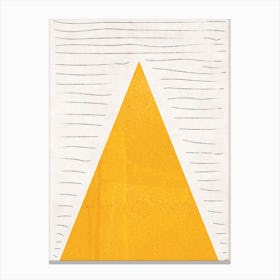 Mountains Lines Mustard Abstract Canvas Print