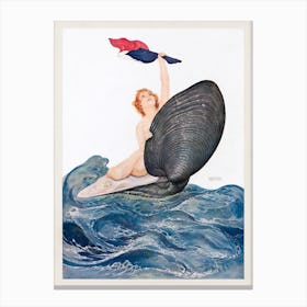 Vive La France Sea Nymph Vintage Canvas Print