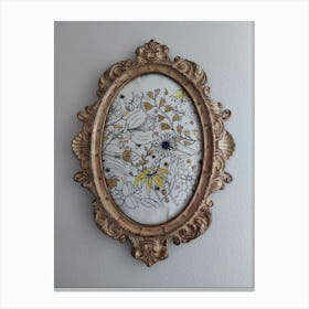 Floral Frame Nice Packaging Canvas Print