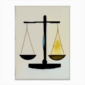 Balance Scale Symbol Abstract Painting Canvas Print
