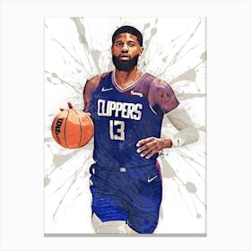 Paul George La Clippers Canvas Print