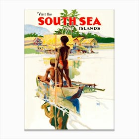 The Hunters From South Sea Islands Canvas Print