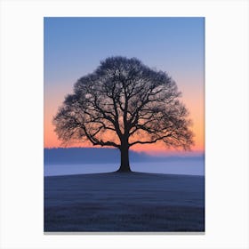 Lone Tree At Sunrise Canvas Print