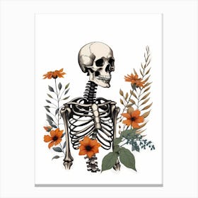 Floral Skeleton Botanical Anatomy (13) Canvas Print