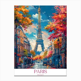 Paris Travel Poster 3 Canvas Print