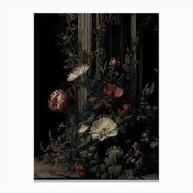 Flowers And Blood Canvas Print