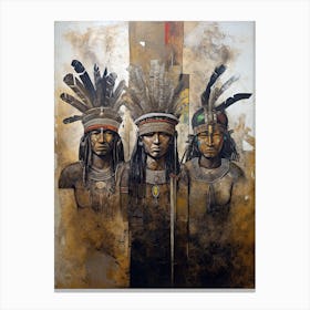 Three Native Americans Canvas Print