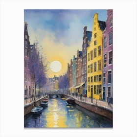 Amsterdam City Painting (19) Canvas Print