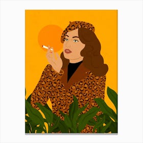 Lady Leopard Canvas Print