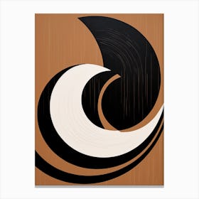 Bauhaus Serenity: Abstract Beige Canvas Print