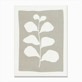 Gray Leaves 03 Canvas Print