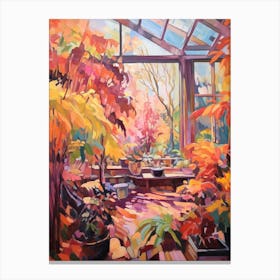 Autumn Gardens Painting Muttart Conservatory Canad 1 Canvas Print