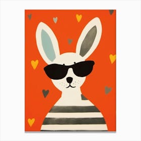 Little Rabbit 5 Wearing Sunglasses Canvas Print