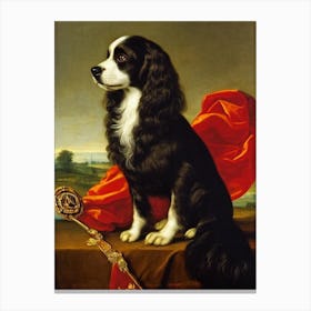 Spaniel (Field) Renaissance Portrait Oil Painting Canvas Print