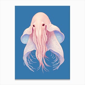 Dumbo Octopus Flat Illustration 4 Canvas Print