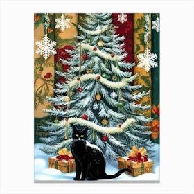 William Morris Christmas Tree 30 Canvas Print