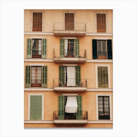 Windows Of Palma De Mallorca In Spain Canvas Print