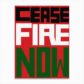 Ceasefire Now Canvas Print