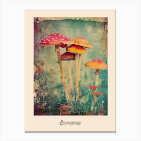 Explore Mushroom Poster 2 Canvas Print