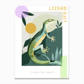 Lizard Modern Gecko Illustration 4 Poster Canvas Print